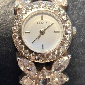 LENOX Crystal, Sterling Silver , Ladies Butterfly Watch